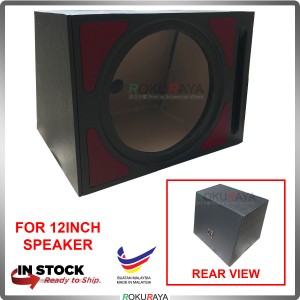 12'' 1Hole Single PVC Sub Woofer Speaker Hot Box Mixture 6' and 4' Thickness Plywood (Red)
